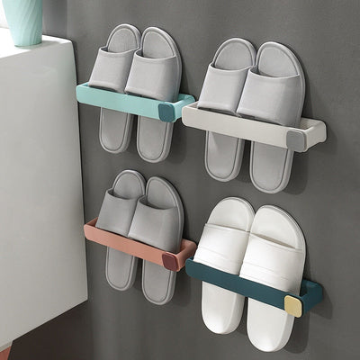 Punch-Free Shoe Rack Bathroom Slippers Rack a Lot Of Toilet Storage Wall Hanging Rack - Korvel