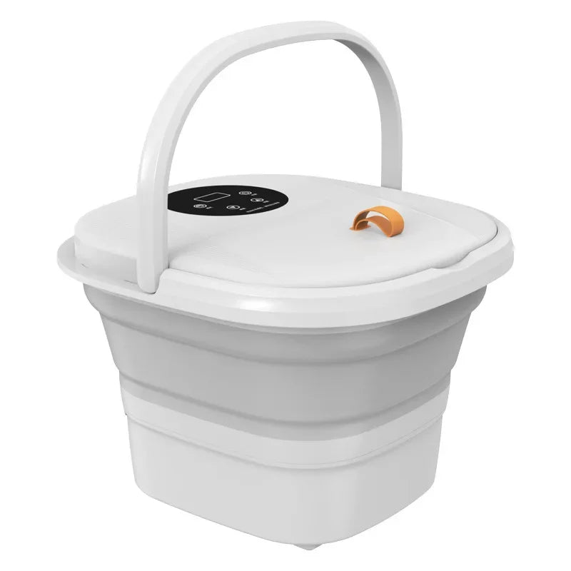 Folding Foot Bath Tub with Electric Massage Deep Foot Soaking Bucket Automatic Heating Foot Therapy Tub for Home - Korvel