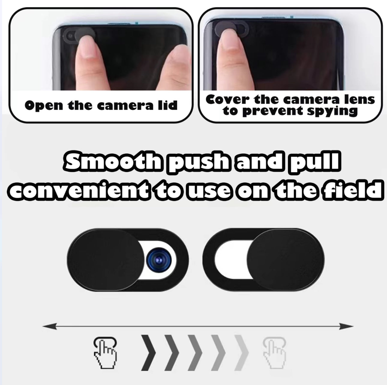 SlideSafe Cover - Webcam Privacy Protection (20-Pack)
