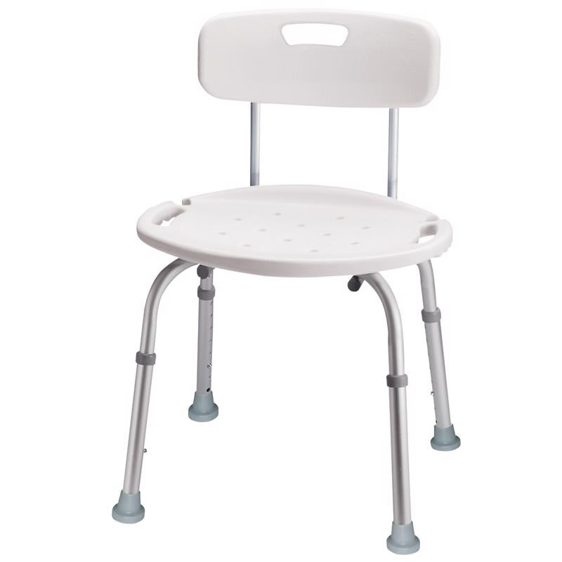 Asiento de baño y ducha ajustable Carex con respaldo