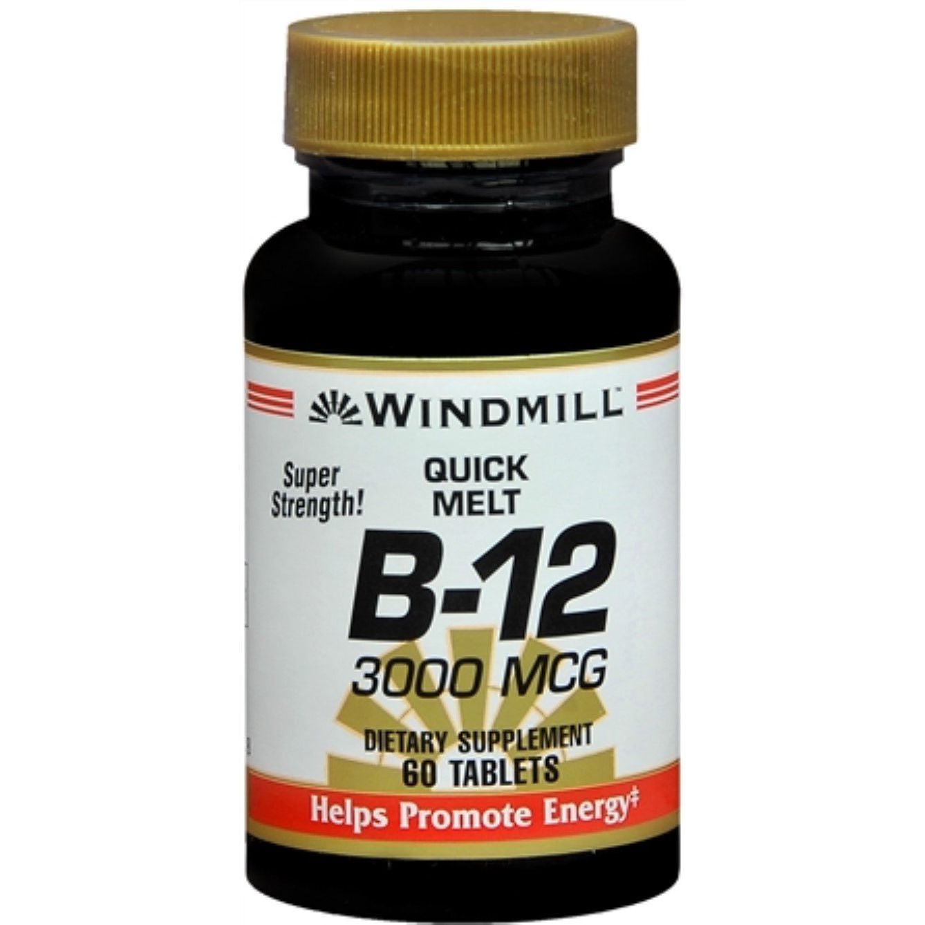 Windmill® Vitamine B-12 3000 mcg – Comprimés à dissolution rapide