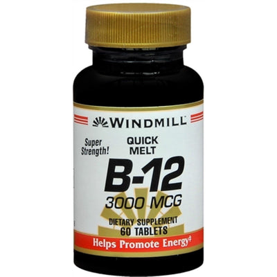 Windmill® Vitamin B-12 3000 mcg – Quick Melt Tablets