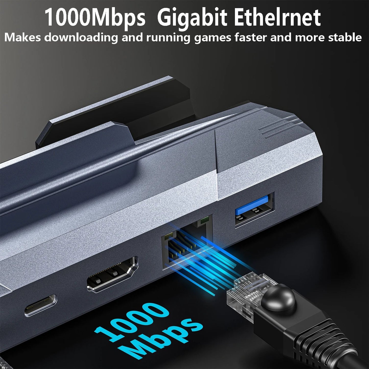 Station d'accueil 6-en-1 pour Steam Deck avec HDMI 4K et ports USB