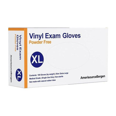 AmerisourceBergen Vinyl Exam Gloves - XL, 100 Count