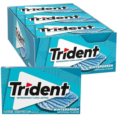 Trident Sugar-Free Wintergreen Chewing Gum - 12 Pack