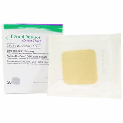 Convatec DuoDERM apósito hidrocoloide extra fino - 3x3 pulgadas, caja de 20