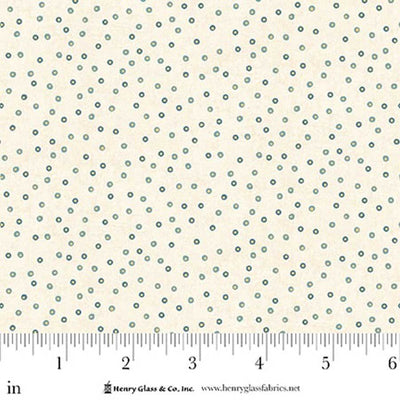 Tissu en coton à pois crème - 44"/45" par yard