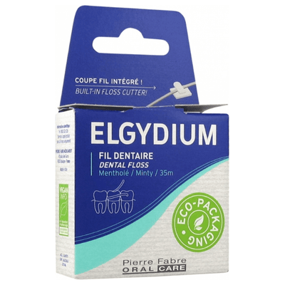 Elgydium Menthol Waxed Dental Floss Picks - 35m