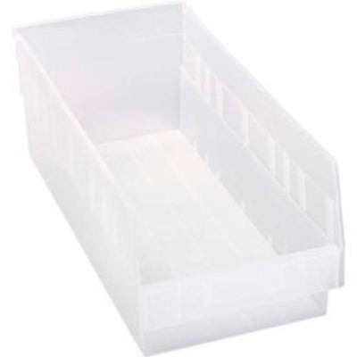 Quantum Storage Systems Clear Nesting Shelf Bin - 8.375 x 17.875 x 6 In.