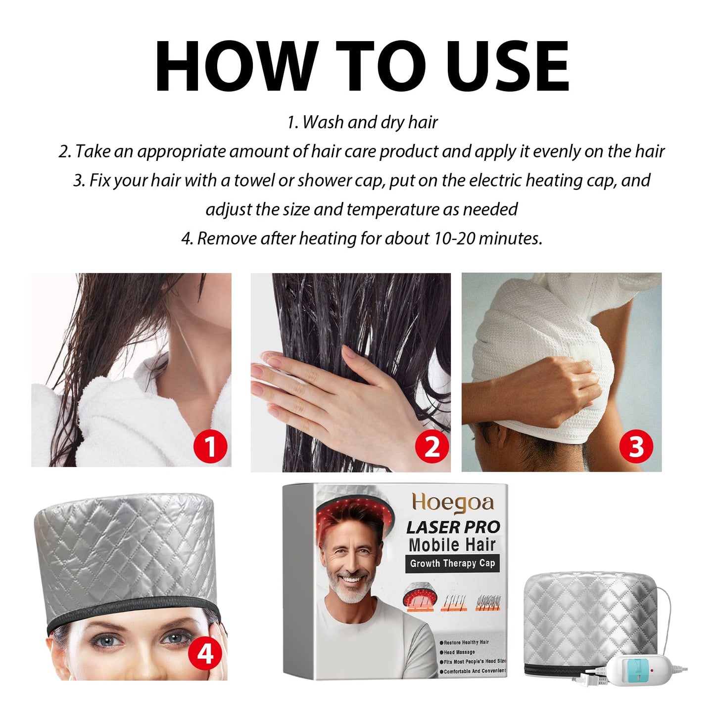 Premium Hair Growth Treatment Heating Massage Cap
