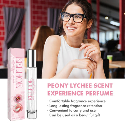 Peony Lychee Scent Experience Perfume, Natural Fresh Lasting Fragrance Atmosphere Portable Niche Perfume - Korvel