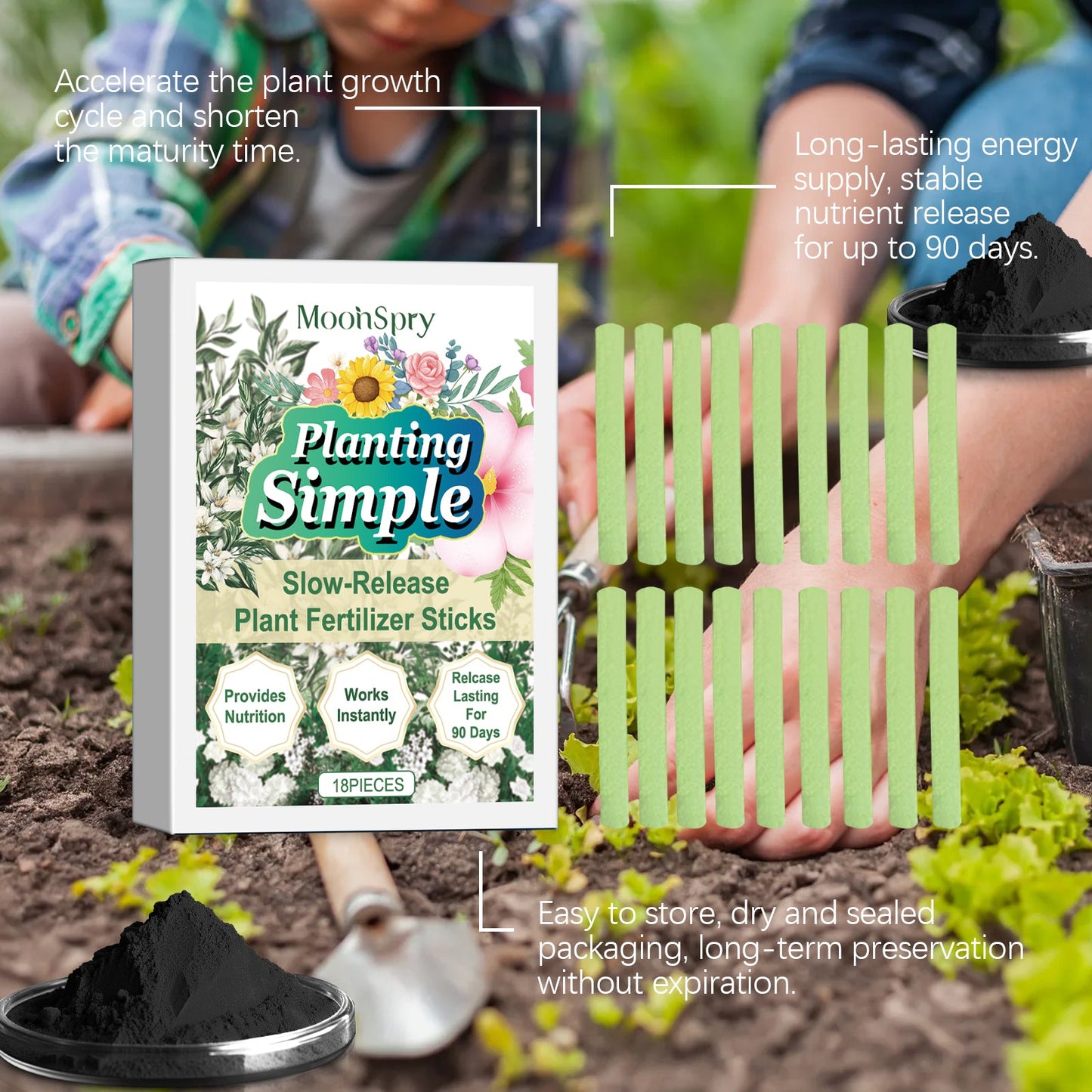 Barra de Nutrición de Plantas de Liberación Lenta para Plantas en Macetas