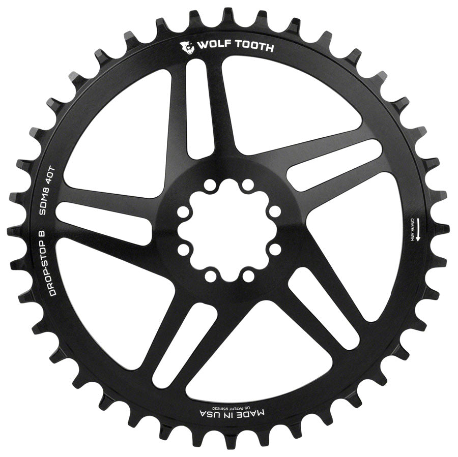 Plato de cadena de montaje directo Wolf Tooth - 44t para bielas SRAM de 8 tornillos