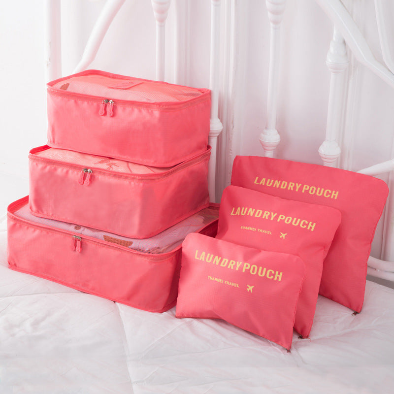 Ensemble de sacs de rangement de voyage en six pièces