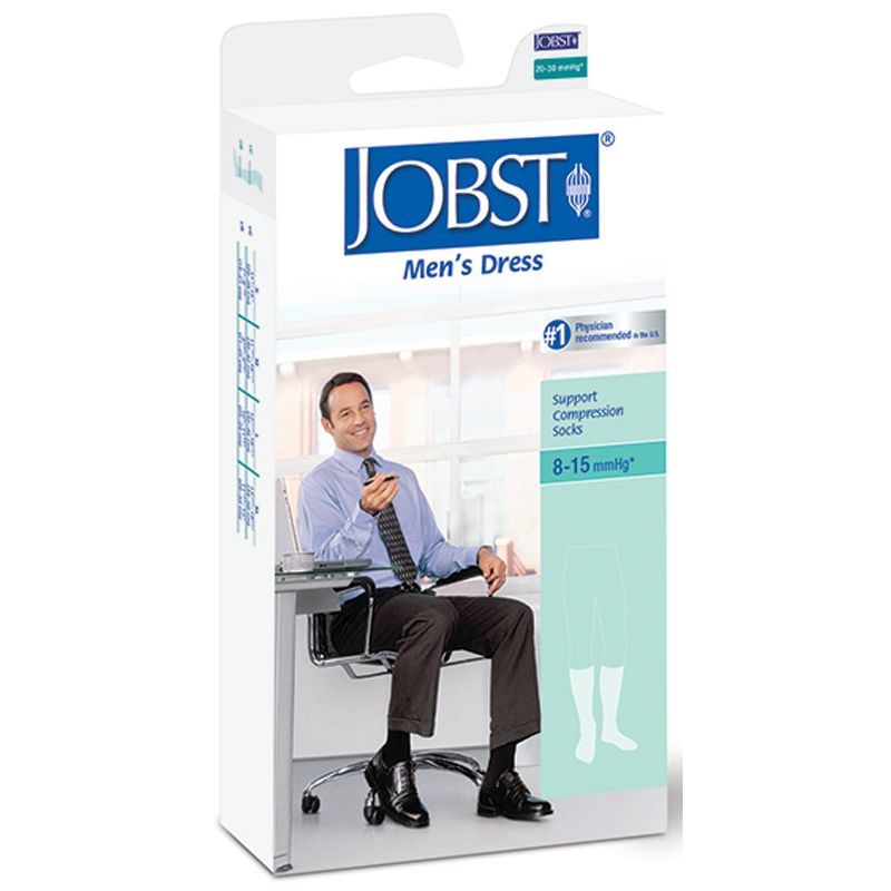 Chaussettes de compression pour hommes Jobst - Hauts jusqu'au genou - Khaki, Moyen