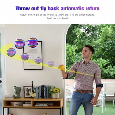 Flying Ball Boomerang Drone with LED Lights - Fun for Kids