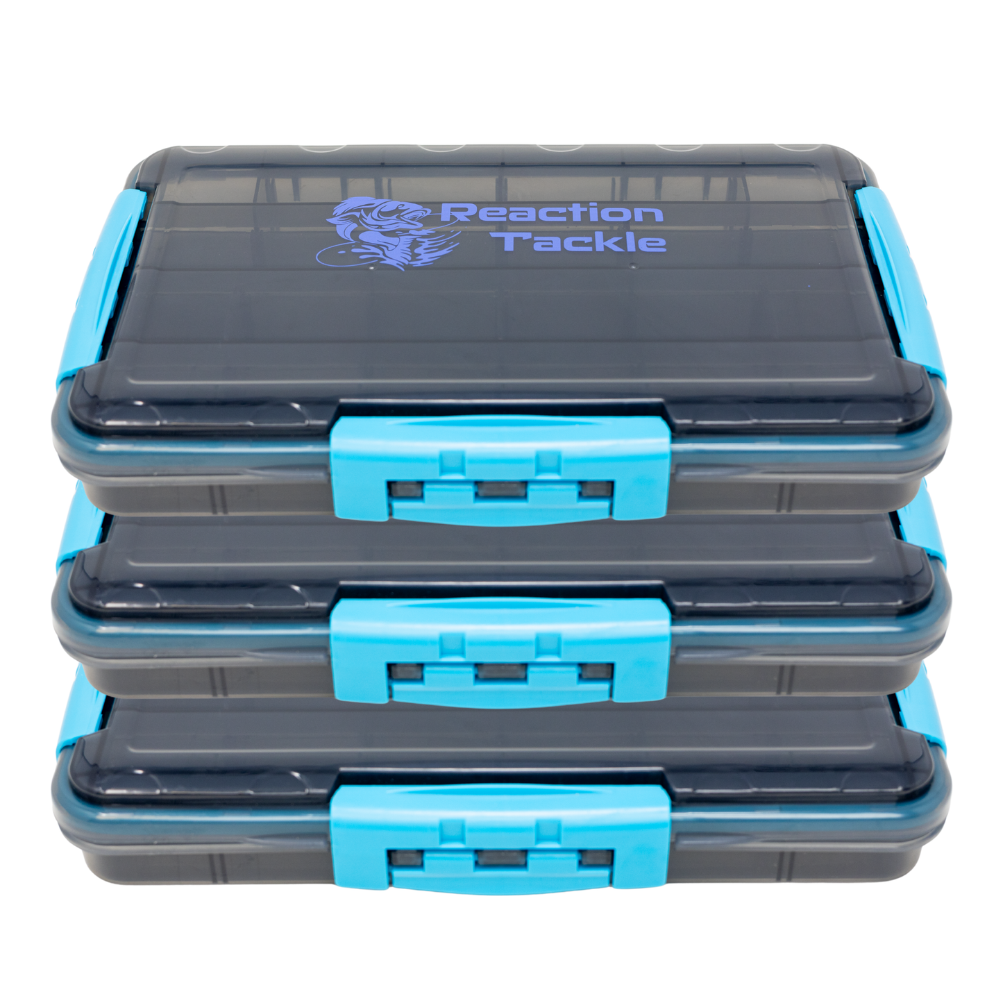 Reaction Tackle Premium Waterproof Tackle Tray - Triple Clip Security
