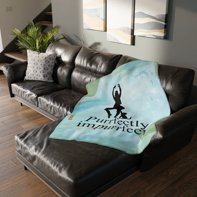 Purrfectly Impurrfect Velveteen Microfiber Blanket