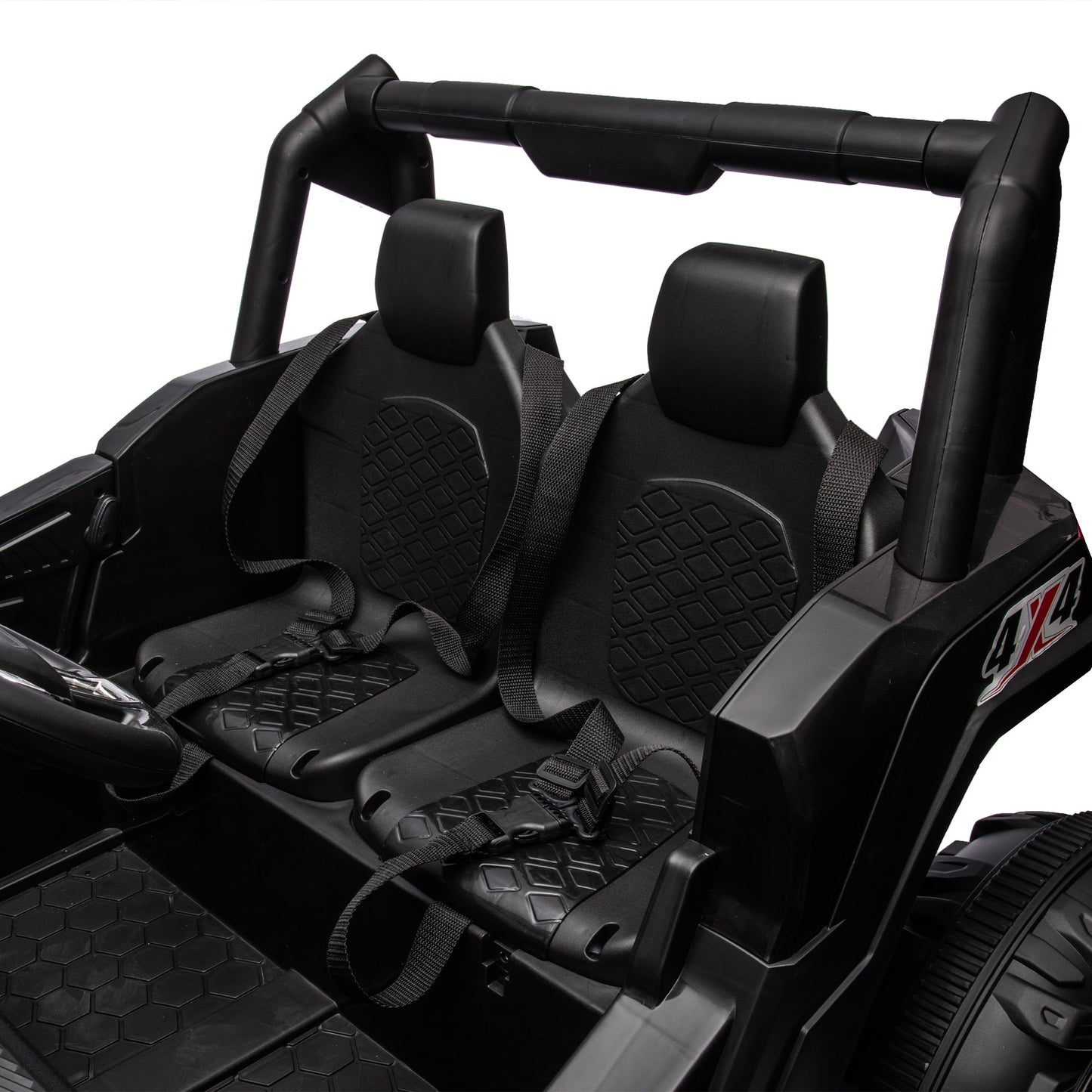 Side by Side 4x4 Ride on Off-Road Truck with Parent Remote Control, Battery Powered Electric Car w/High Low Speed - Korvel