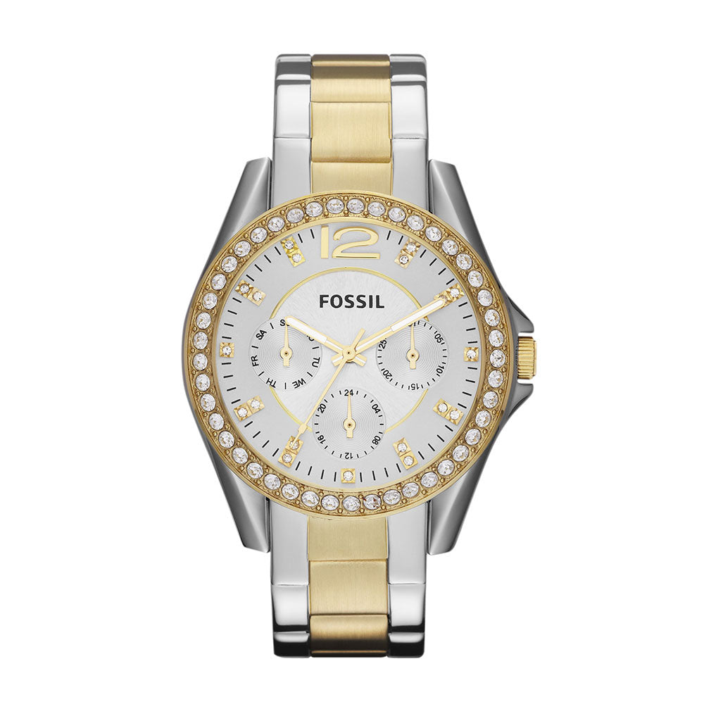 Reloj Fossil para Mujer Riley - Diseño Elegante de Acero Inoxidable