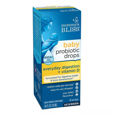 Gotas Probióticas para Bebés de Mommy's Bliss con Vitamina D – 0.34 Fl Oz