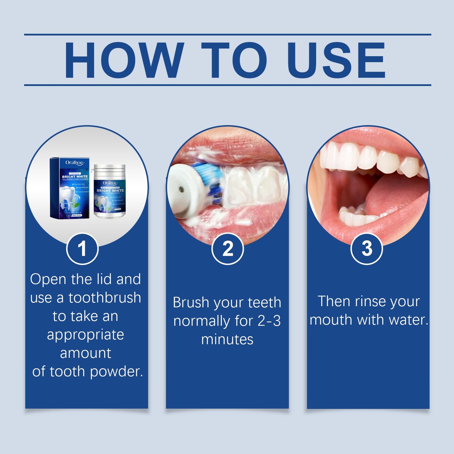 Teeth Whitening Cleaning Powder Teeth Whitening Fresh Breath Yellow Stains Stains Stains Cleaning Powder - Korvel