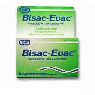 Rx 2 Bisac-Evac Bisacodyl 10mg - 12 Suppositories