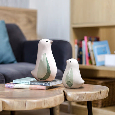 Home decoration small accessories Nordic creative cute ceramic bird ornaments Home living room Wine cabinet Room decoration - Korvel