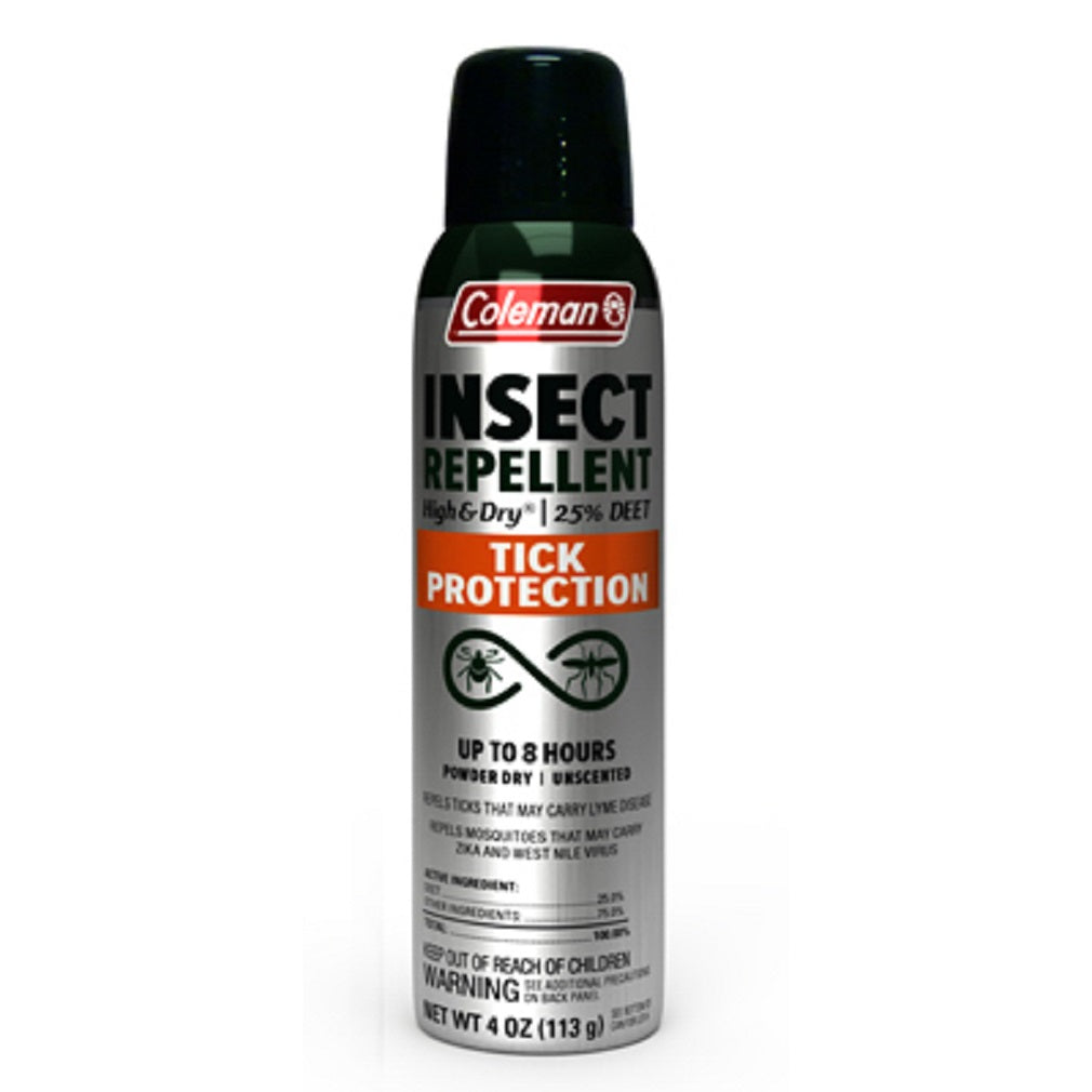 Spray répulsif contre les tiques et les insectes Coleman High & Dry, 4 oz