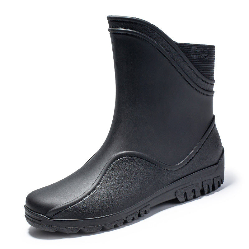Men's Mid-Tube Waterproof Outdoor Boots