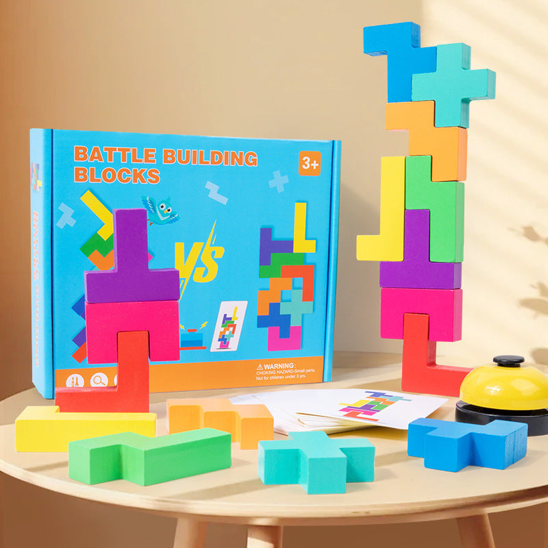 Wooden Russian Building Blocks for Creative Play