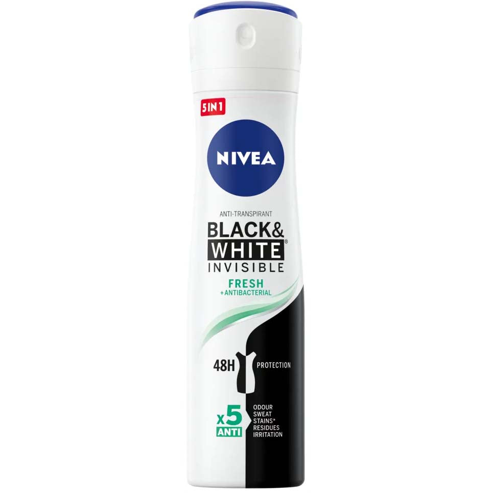 Desodorante en Spray Nivea Invisible Black & White Fresh 150Ml