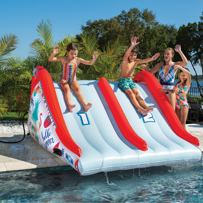 Deslizador de Dos Carriles Big Kahuna de WOW Sports para Piscinas In-Ground
