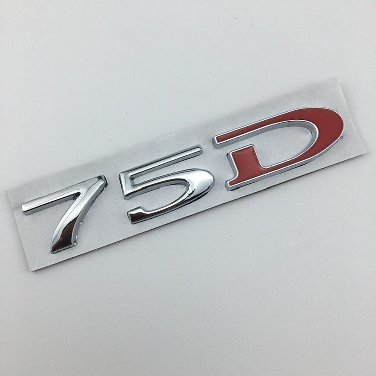 Premium Metal Tail Label Sticker for Tesla Models