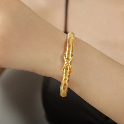 Pulsera de Forma de Resorte de Acero de Titanio
