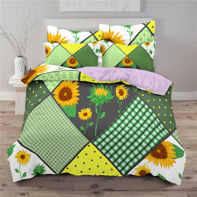 Sunflower Pattern 3-Piece Bedding Set