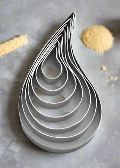 Rose Leaf Stainless Steel Cookie Cutter Set - 7 Pieces