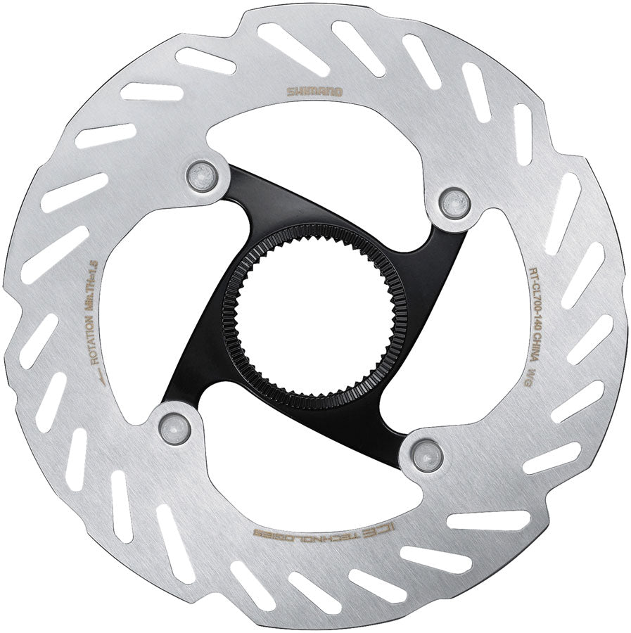 Rotor de freno de disco Shimano RT-CL700 SS - 140 mm con anillo de bloqueo