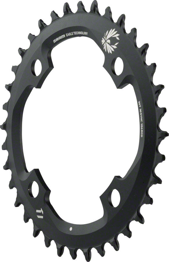 SRAM X-Sync 2 Eagle Chainring - 36 Dents 104mm BCD 12 Vitesses Noir