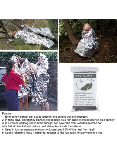 Emergency Thermal Blanket - Compact and Reflective