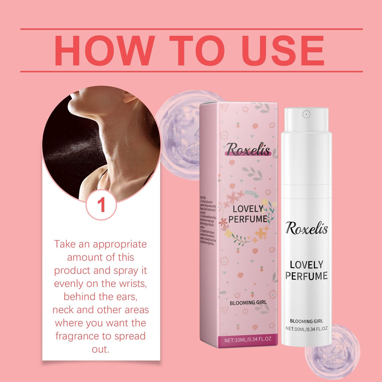 Raspberry Spin Perfume Spray, Women's Wrist And Neck Scent Natural Fresh Long-Lasting Light Fragrance Niche Perfume - Korvel