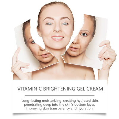 Vitamin C Facial Gel Cream, Gentle Nourishing, Brightening, Moisturizing, Hydrating And Light Line Moisturizing Skin Cream - Korvel