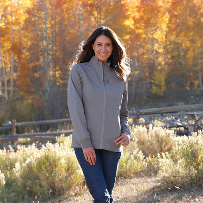 Stylish Grey Bonded Jacket for Women | Cinch - Korvel