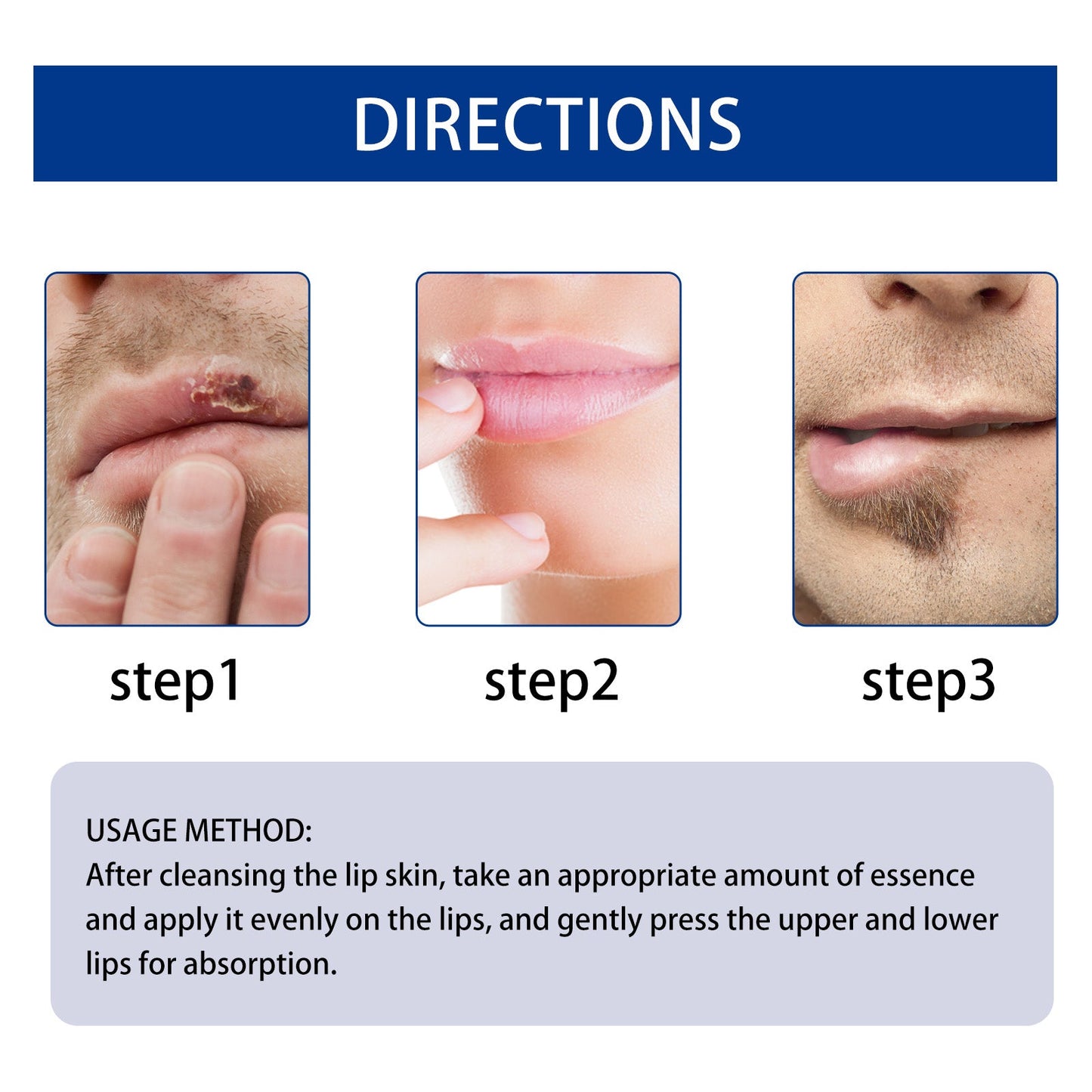 EAST MOON Lip Essence Rolling Lotion, Moisturize And Fade Lip Lines, Prevent Dry Crack And Dead Skin, Plump And Moisturize Lips - Korvel