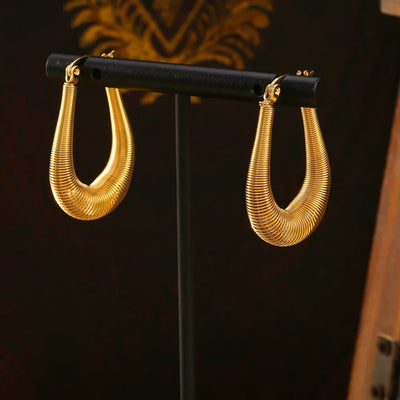 Titanium Steel U Shape Earrings - Korvel