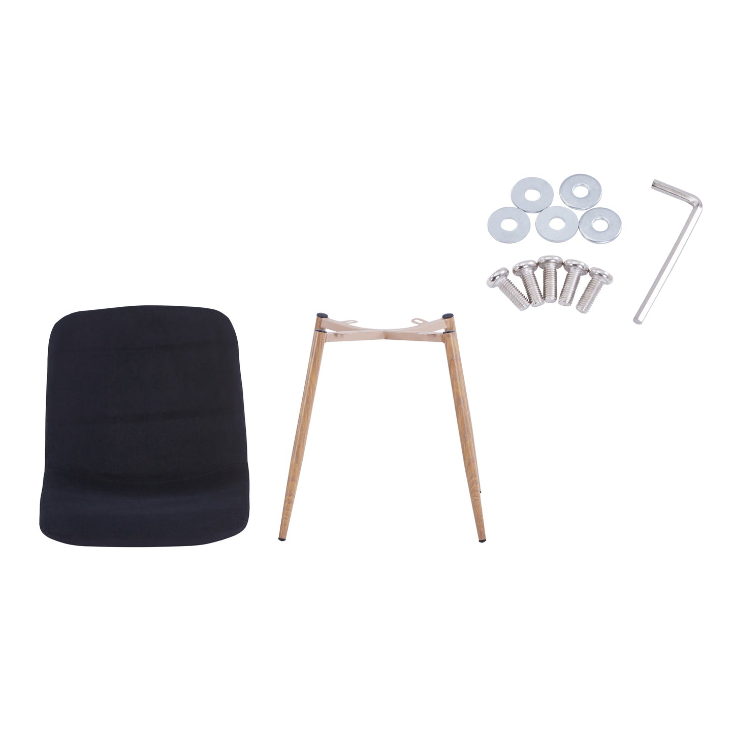Dining Chair 4PCS(BLACK)Modern style New technology Suitable for restaurants cafes taverns offices - Korvel