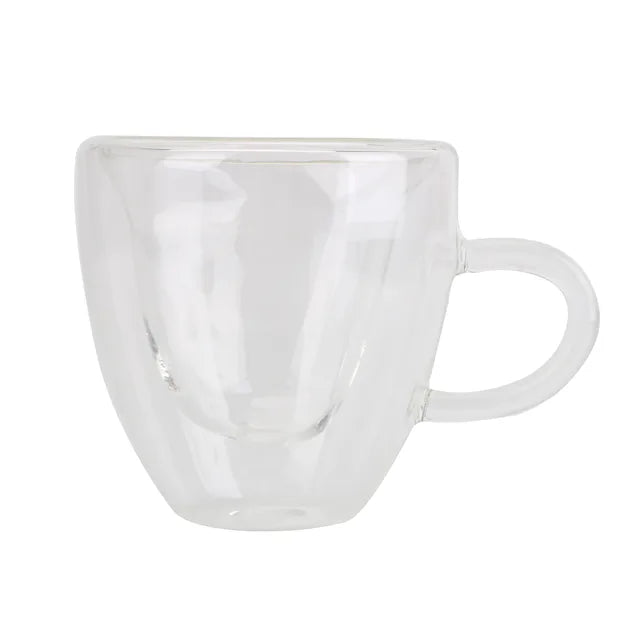 180ml/240ml Heart Love Shaped Tea Beer Mug Juice Cup Coffee Cups Mug Gift Double Layer Glass Mug Heat-Resisting Drinkware - Korvel