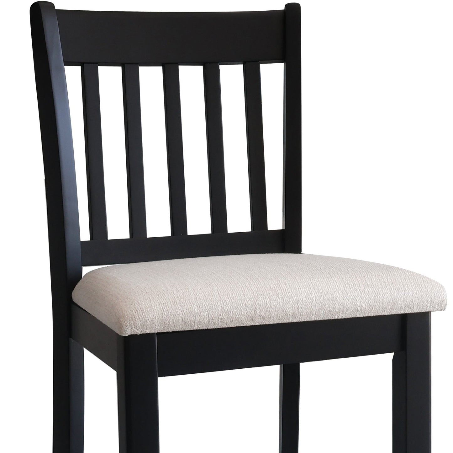 Ensemble de 2 chaises de salle à manger en caoutchouc noir