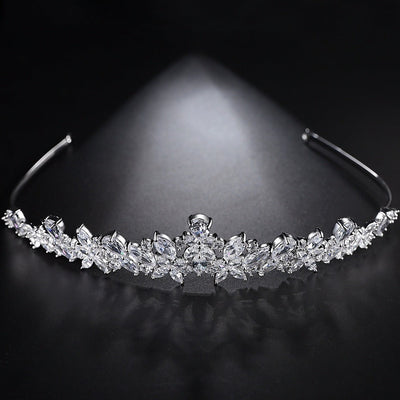 Elegant Copper Zircon Headband for Special Occasions