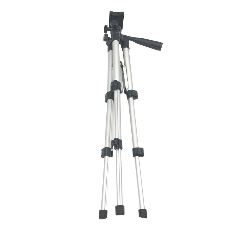 Professional Foldable Camera Tripod Holder Stand Screw 360 Degree Fluid Head Tripod Stabilizer Aluminum with Phone Holder - Korvel